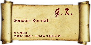 Göndör Kornél névjegykártya